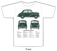 Morris Minor 4 door 1956-60 T-shirt Front